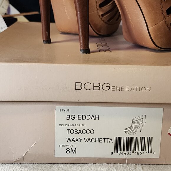 BCBG Generation Eddah Stilleto Heels Tobacco Waxy size 8 - Picture 9 of 14
